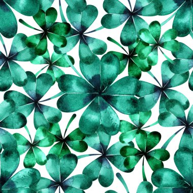 St Patricks Günü sembolleri ile sorunsuz arka plan. Tatil desen.