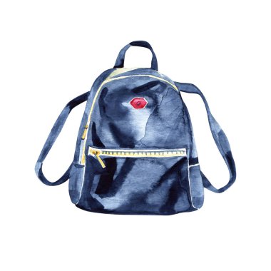 suluboya el boyama moda siyah sırt çantaları. Yalıtılmış eleman