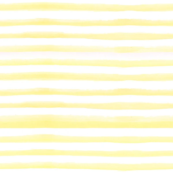 Aquarelle motif sans couture avec des rayures jaunes, motif abstrait, rayures jaunes — Photo