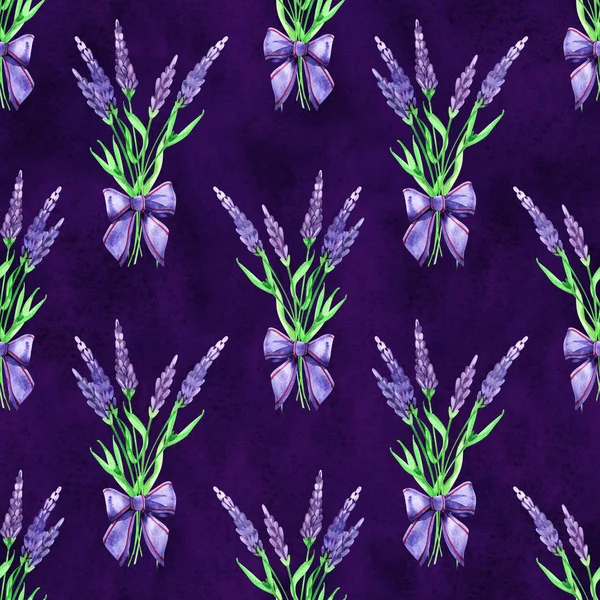 Aquarel handgeschilderde Provence dorp naadloze patroon. — Stockfoto