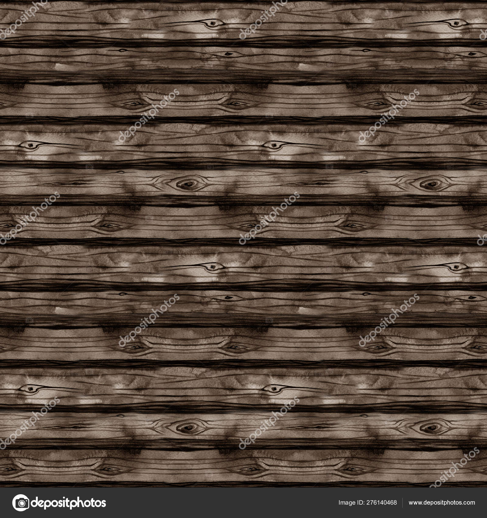 Seamless Pattern With Watercolor Wood Texture Boards Fence Floor Wall Wood Tree Firewood Timber Lumber Ligneous Plank Stock Photo Image By C 7slonov