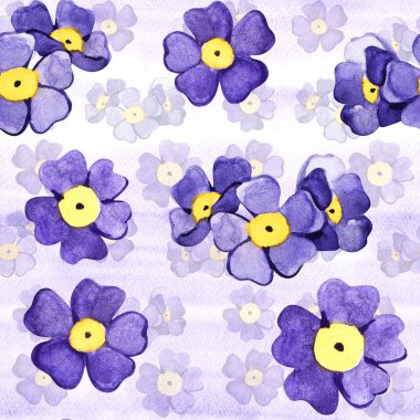 Suluboya el boyalı provence köyü dikişsiz desen.