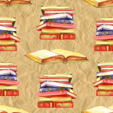 Güzel Bir An: Okuma Kitap ve İçme Kahve Dijital Sanat, Kavram İllüstrasyon, Gerçekçi ve Soyut Fikirler.Dikişsiz desen.