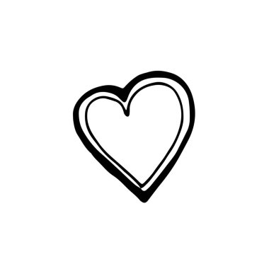 kalp çizgisi simgesi, anahat ve katı vektör aşk logosu, beyaz izole lineer piktogram