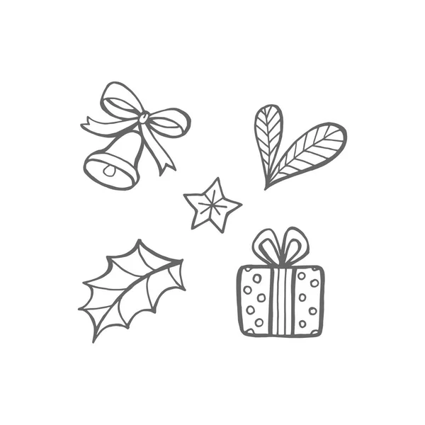 Collection de Noël d'icônes. Illustration vectorielle sur fond blanc . — Image vectorielle