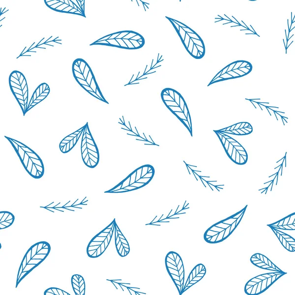 Fond sans couture avec branche de sapin bleu. Modèle vectoriel — Image vectorielle