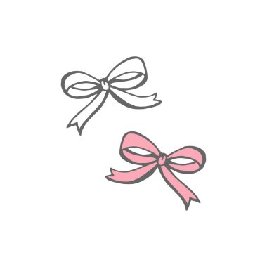 Hediye yay vektör simgesi. Hediye için vektör yayı