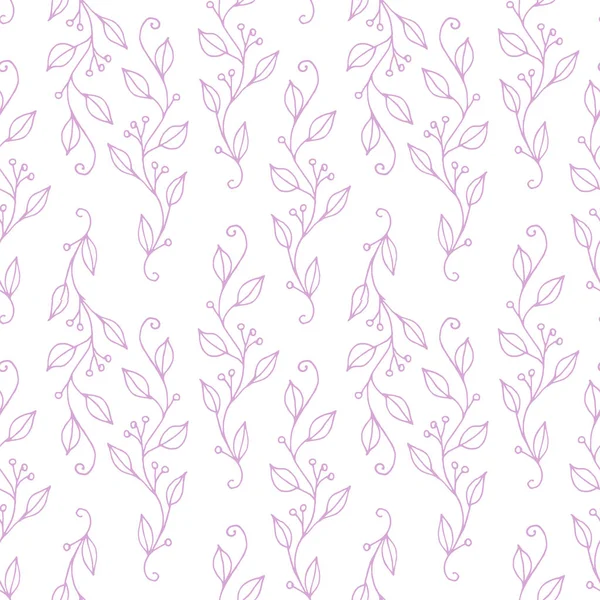Квіткова безшовна текстура візерунка з гілками рожевих ягід. Білий фон. Векторні ілюстрації з гілочками. Ідеально підходить для друку на тканині або папері. гілочка барбарису — стоковий вектор