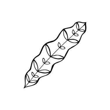 El çizilmiş vektör tropikal terk simgeleri. Boyama kitabı illüstrasyon.