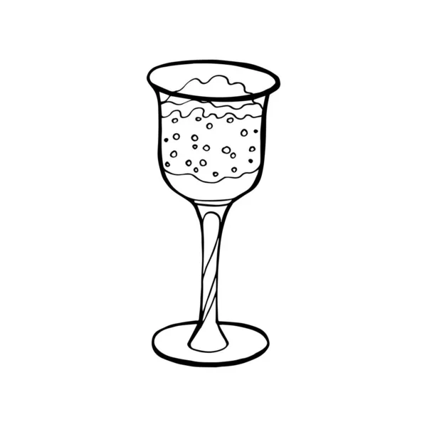 Burbuja de té de leche con tapioca perlas ilustración. Linda mano dibujado boba té bebida, brillante y bastante vector clip arte . — Archivo Imágenes Vectoriales