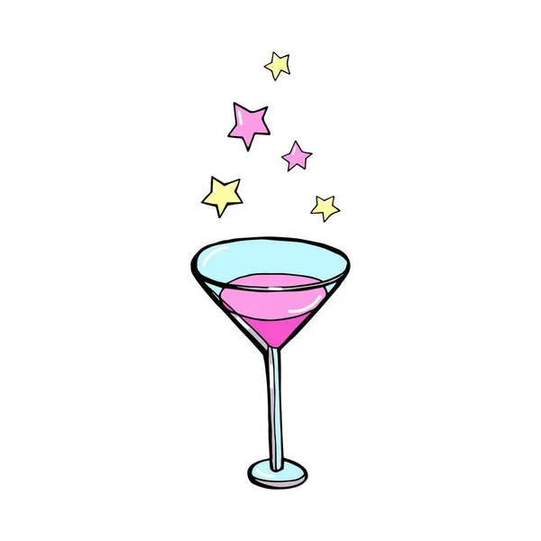 Ilustración dibujada a mano de cóctel. Martini. Colección vectorial . — Vector de stock