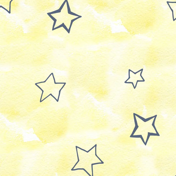 Bezproblémový vzor s hvězdami. ilustrace. Jednoduchý digitální papír — Stock fotografie