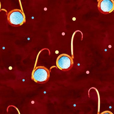 Hipster gözlük ve vintage gözlük ile moda deseni. Moda tarzı trend el çizilmiş moda aksesuar kroki dikişsiz desen. Şık arka plan