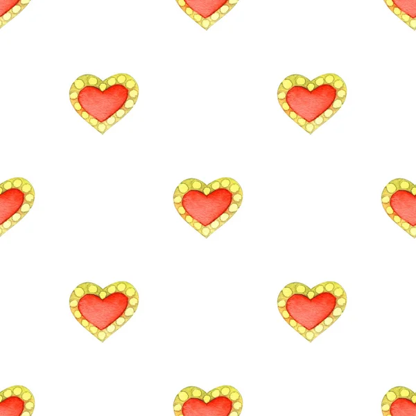 Heart seamless pattern. Valentines Day Illustration background. — Stock Photo, Image