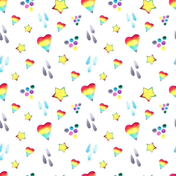 Aquarela berçário boho raindow padrão, menino e menina arco-íris fundo. Arco-íris mágico papel de parede. — Fotografia de Stock