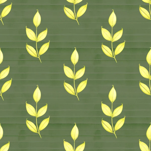 Spring tender green leaves, watercolor, pattern, abstract, wallpaper. — Stock Photo, Image