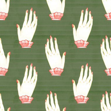 Kadın eli olan pürüzsüz fayanslar. Kutlama arkaplan dekorasyonu