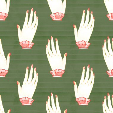 Kadın eli olan pürüzsüz fayanslar. Kutlama arkaplan dekorasyonu