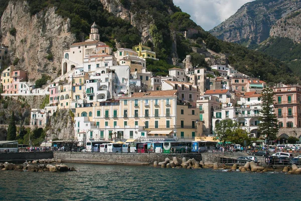 Amalfi Italien September 2018 Sommer Blick Auf Amalfi Stadt Kampanien — Stockfoto