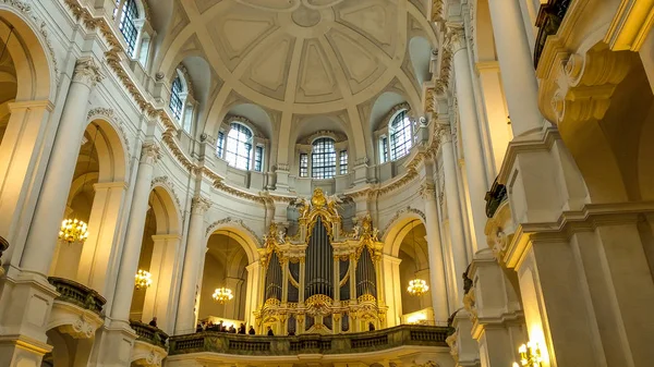 Dresden Alemania Enero 2019 Órgano Tubería Catedral Dresde Iglesia Katholische — Foto de Stock
