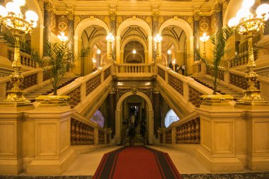 Prague, Çek Cumhuriyeti - 2 Ocak 2019: iç güzel Ulusal Müzesi, Prag Bohemya'da