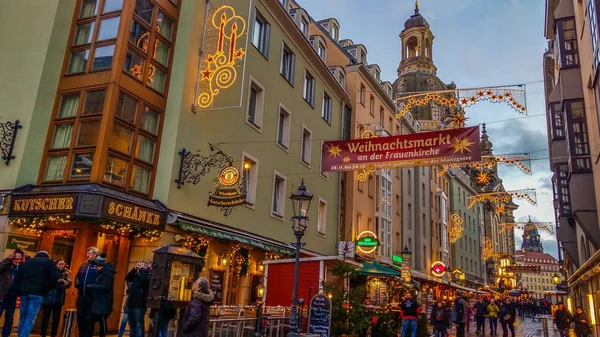 Dresden Germany January 2019 Traditional Christkindlmarkt Historic Center Dresden Germany — Stock Photo, Image