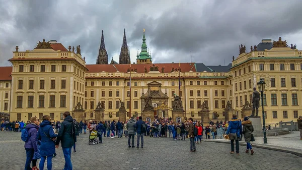 Prague Czech Republic December 2018 Gate Entrance Famous Castle Prague — Stock Photo, Image