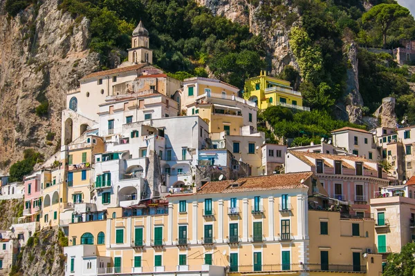 Reisen Italien Schöne Aussicht Auf Amalfi Stadt Kampanien Italien — Stockfoto