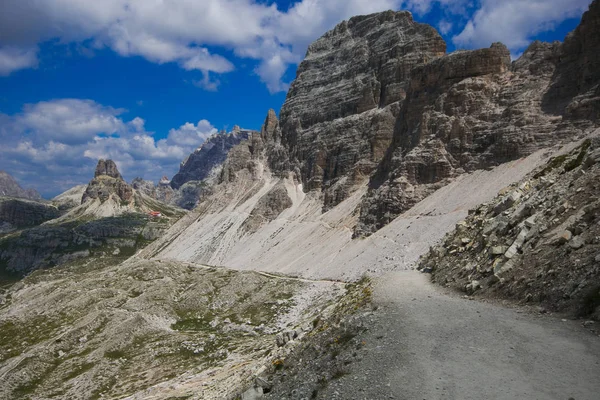 Caminho Para Refúgio Nas Dolomitas Italianas Tirol Sul — Fotografia de Stock