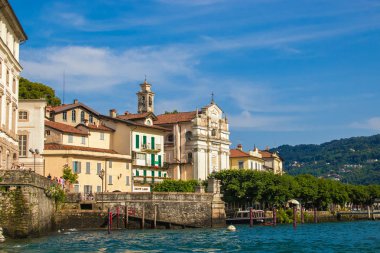 Isola Dei Pescatori, İtalya - 2 Haziran 2018: Isola dei Pescatori, olarak da bilinen Isola Superiore, Lake Maggiore üç asıl Borromean adalarında biri