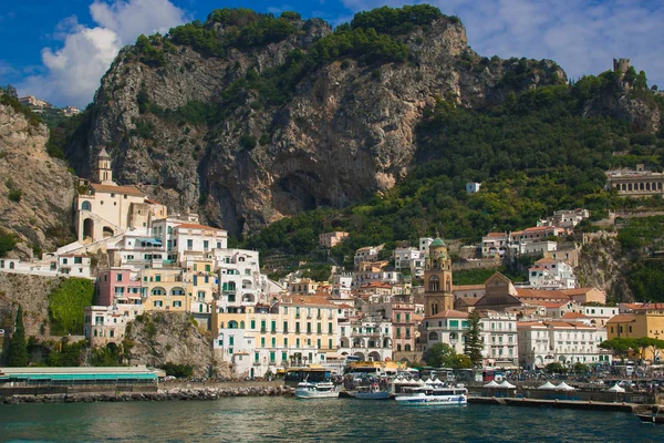 Amalfi Italien September 2018 Wunderschönes Panorama Von Amalfi Der Hauptstadt — Stockfoto