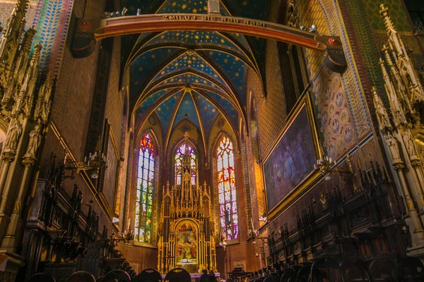 Krakow Poland March 2019 Interior Church Francis Assisi Boasts Beautiful — Stock Photo, Image