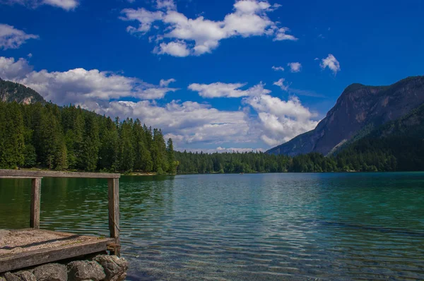 Idylické Horské Jezero Trentino Letní Sezóně Itálie — Stock fotografie