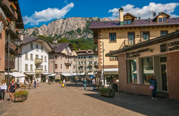 Cortina Ampezzo Italien Juli 2018 Historisches Zentrum Von Cortina Ampezzo — Stockfoto