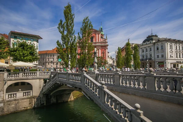 Ljubjana Σλοβενία Ιουλίου 2019 Λιουμπλιάνα Είναι Επιχειρηματικό Και Πολιτιστικό Κέντρο — Φωτογραφία Αρχείου