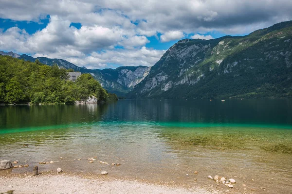 Jezioro Bohinj Jest Największym Stałym Jeziorem Słowenii — Zdjęcie stockowe