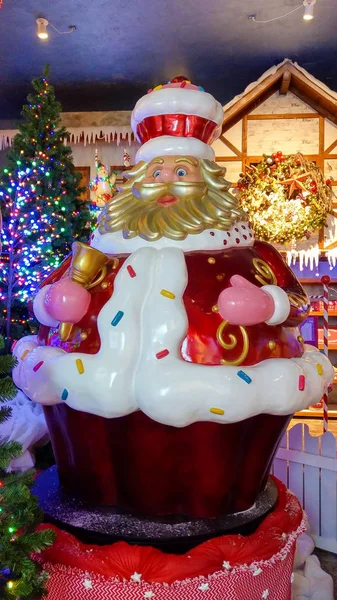 Vetralla Włochy Września 2019 Zdjęcie Wielkiego Świętego Mikołaja Wnętrzu Christmas — Zdjęcie stockowe