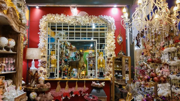Vetralla Italia Septiembre 2019 Fantásticas Decoraciones Interior Tienda Navidad Italia — Foto de Stock