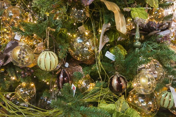 Terni Itália Outubro 2019 Detalhes Árvore Natal Famosa Aldeia Natal — Fotografia de Stock