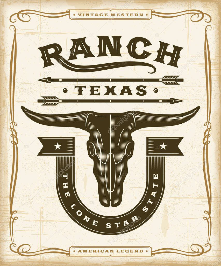 Vintage Western Ranch Label Graphics