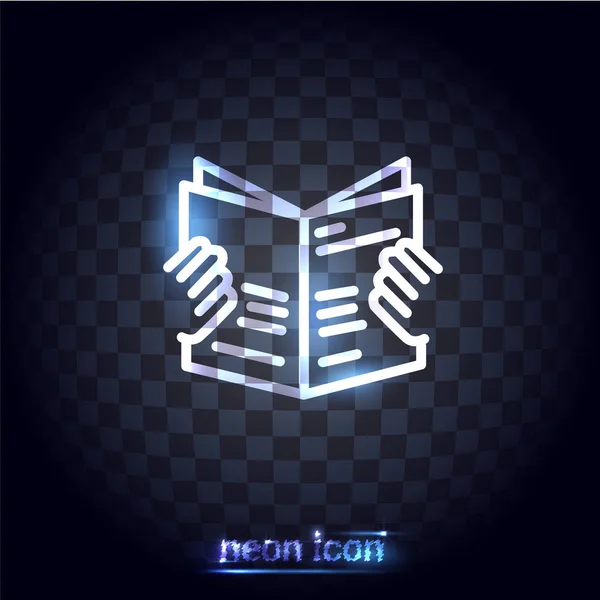 basılı sürümleri icon.neon serisi. vektör çizim, toplama