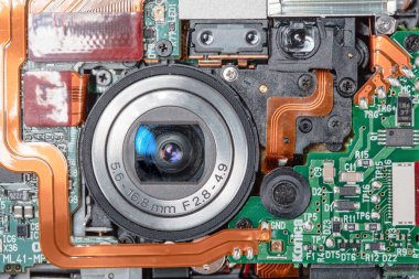 Makro görünümü elektronik çip arka plan