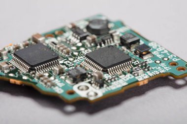 Makro görünümü elektronik çip arka plan