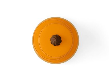 Beyaz arka plan üzerinde farklı lezzetli kek