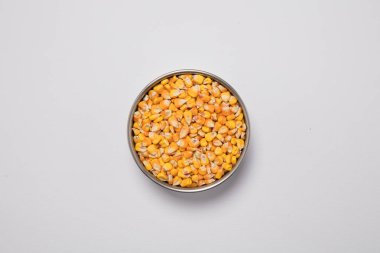 Doğal organik Mısır fasulye makro görünümü arka plan üzerinde