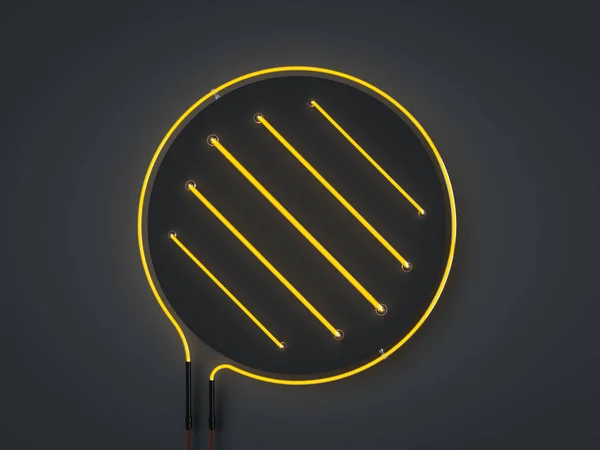 Neon Verlichting Rechthoek Frames Teken Sjabloon Voor Decoratie Bekleding Donkere — Stockfoto
