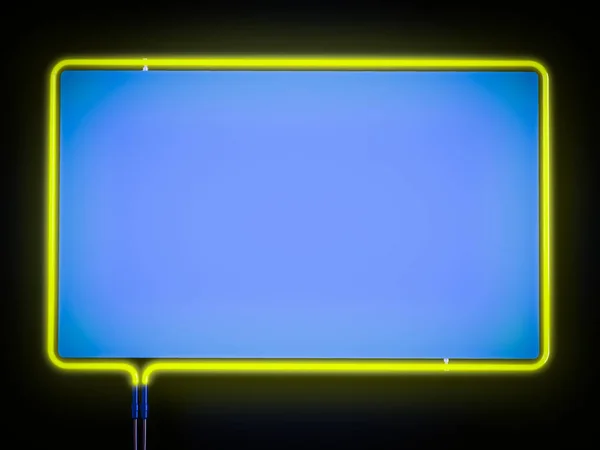Neon Işıkları Çerçeveler Dekorasyon Koyu Arka Plan Üzerinde Kaplama Için — Stok fotoğraf
