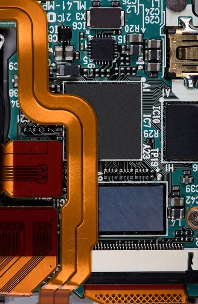 Makró Kilátás Ból Elektronikus Chip Háttér — Stock Fotó