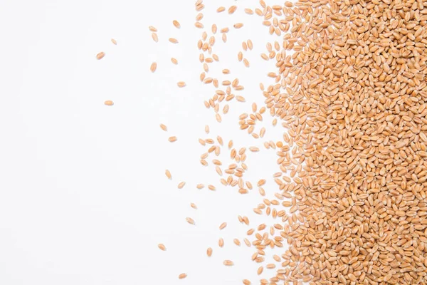 背景に自然なオーガニックの小麦粒の豆のマクロの表示 — ストック写真