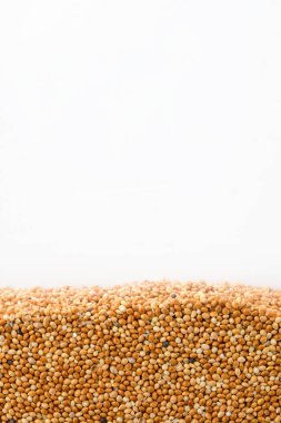 Barbunya fasulyesi beyaz arka plan üzerinde izole bölümünde tabakası. Tarım poster kavramı